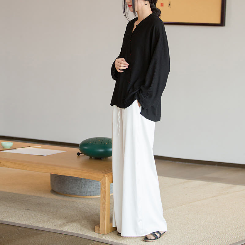 Buddha StonesVネックブラウスレディースシャツ長袖トップス中国漢服スタイル - image 23