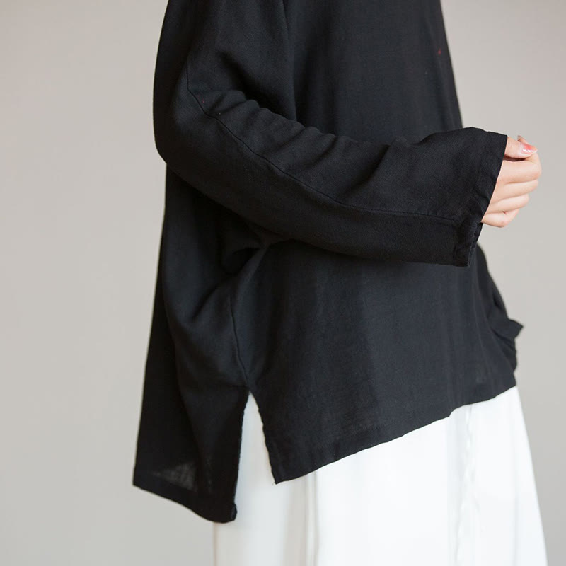 Buddha StonesVネックブラウスレディースシャツ長袖トップス中国漢服スタイル - image 17