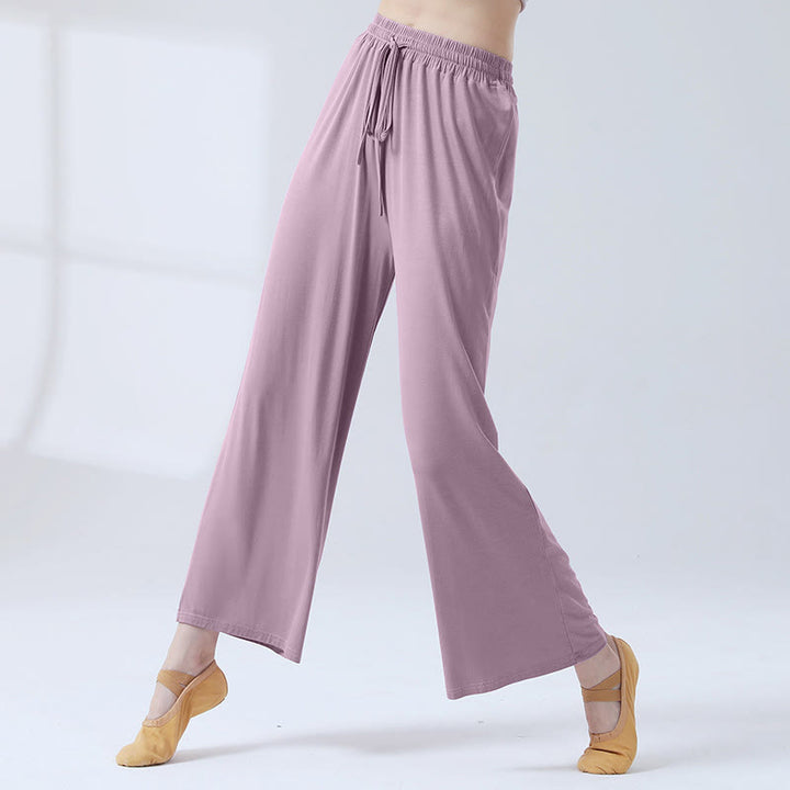 Buddha Stonesゆったりモダール ドローストリング ワイドレッグパンツ ヨガ ダンス用 - アザミ - US12、 UK/AU16、 EU44 (3XL) - image 10