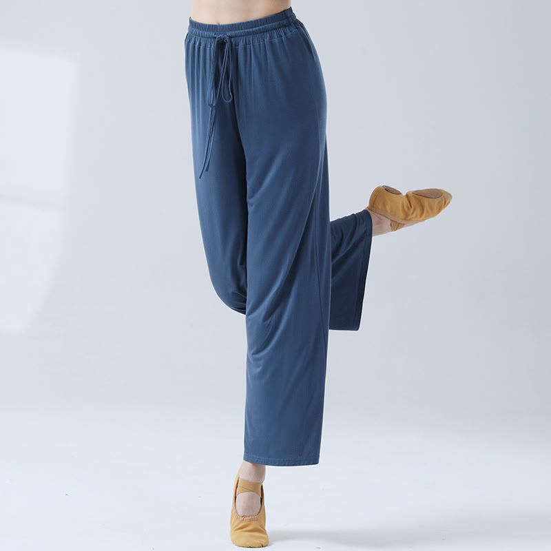 Buddha Stonesゆったりモダール ドローストリング ワイドレッグパンツ ヨガ ダンス用 - ロイヤルブルー - US12、 UK/AU16、 EU44 (3XL) - image 18