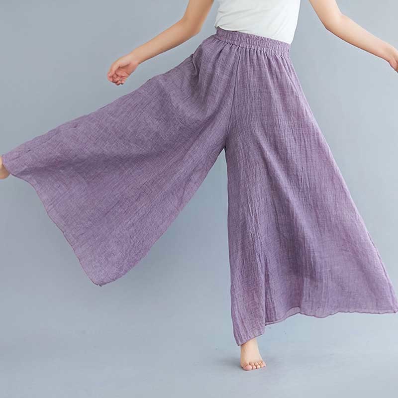 Buddha Stonesレディース カジュアル ゆったり コットン リネン ワイドレッグ パンツ ヨガ ダンス用 - image 23