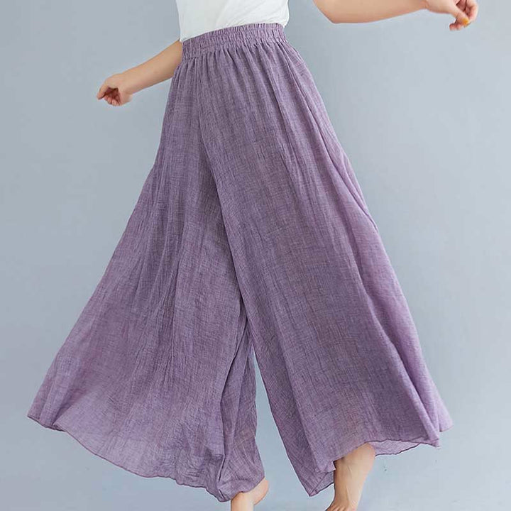 Buddha Stonesレディース カジュアル ゆったり コットン リネン ワイドレッグ パンツ ヨガ ダンス用 - image 24