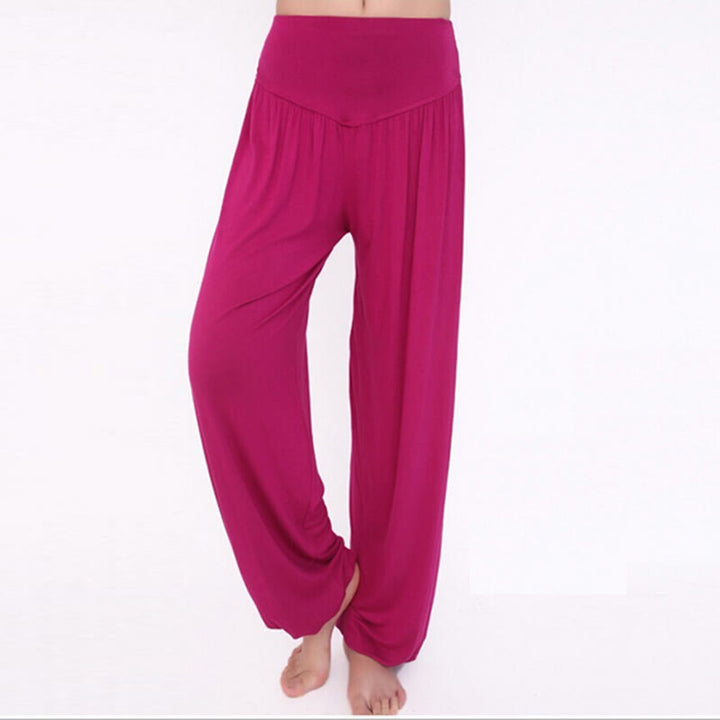 Buddha Stones無地 ヨガ ダンス ロング ハーレム パンツ - ミディアムバイオレットレッド - US14、 UK/AU18、 EU46 (3XL) - image 51