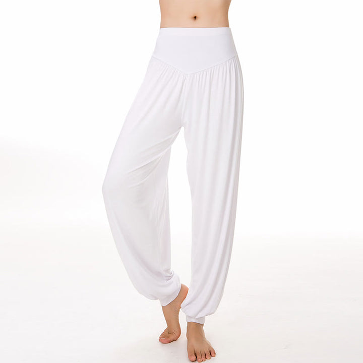 Buddha Stones無地 ヨガ ダンス ロング ハーレム パンツ - 白 - US14、 UK/AU18、 EU46 (3XL) - image 45
