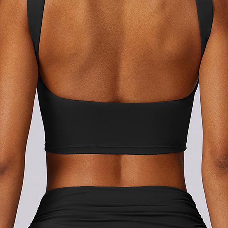 Buddha Stonesノースリーブ バックレス ストラップ タンクトップ ブラ フレアパンツ スポーツ フィットネス ヨガ - image 33