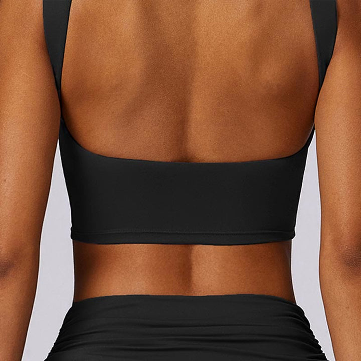 Buddha Stonesノースリーブ バックレス ストラップ タンクトップ ブラ フレアパンツ スポーツ フィットネス ヨガ - image 33