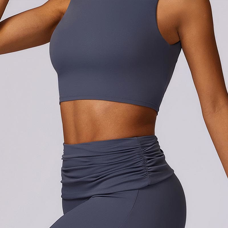 Buddha Stonesノースリーブ バックレス ストラップ タンクトップ ブラ フレアパンツ スポーツ フィットネス ヨガ - image 43