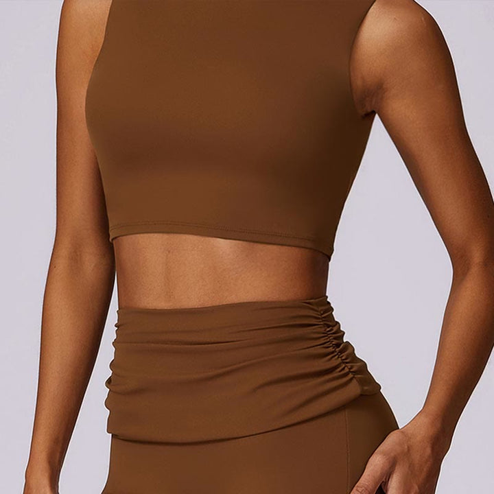 Buddha Stonesノースリーブ バックレス ストラップ タンクトップ ブラ フレアパンツ スポーツ フィットネス ヨガ - image 65