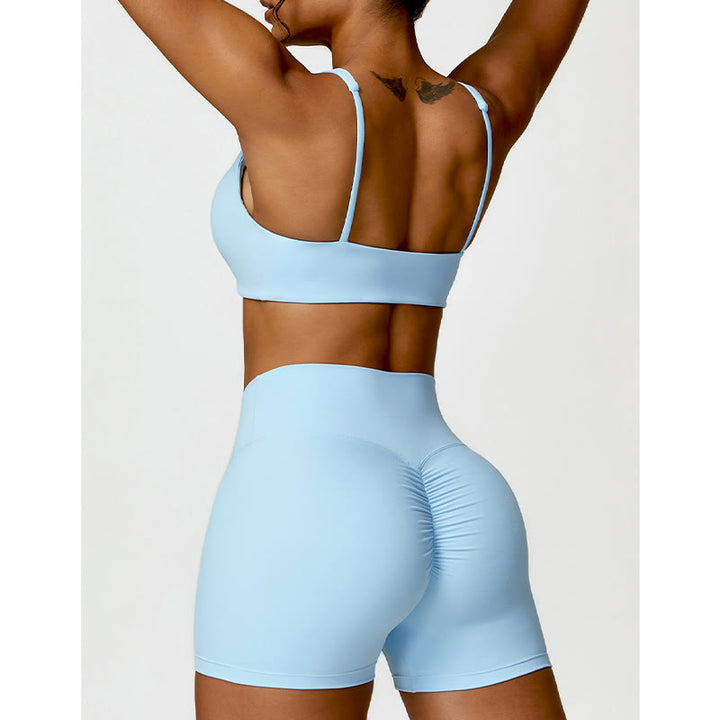 Buddha Stonesジム スポーツ ヨガ バックレス ブラ クロップ タンクトップ ショーツ - image 16