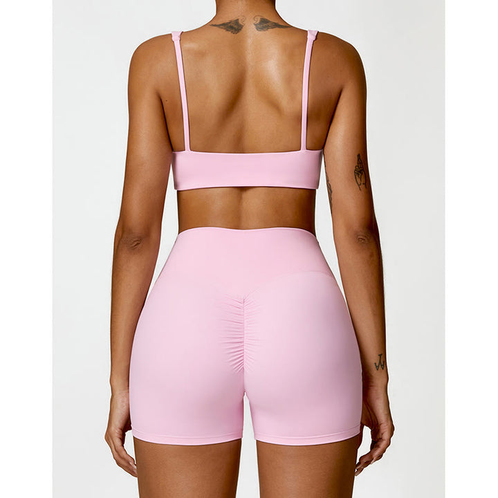 Buddha Stonesジム スポーツ ヨガ バックレス ブラ クロップ タンクトップ ショーツ - image 40