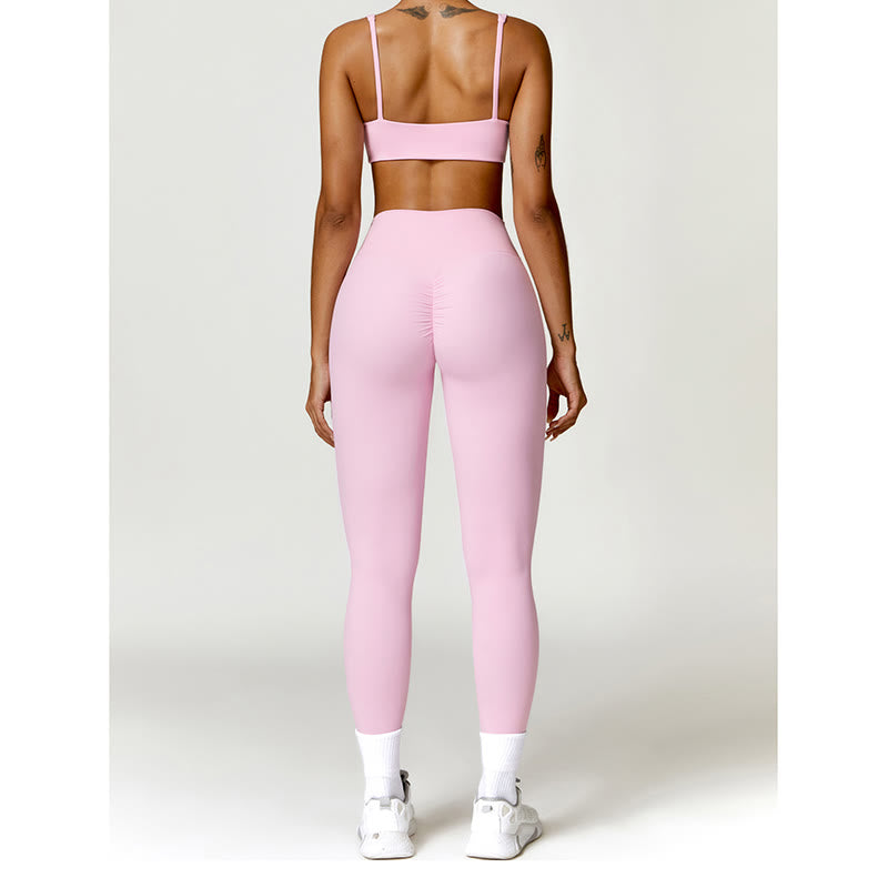 Buddha Stonesジム スポーツ ヨガ バックレス ブラ クロップ タンクトップ ショーツ - image 42