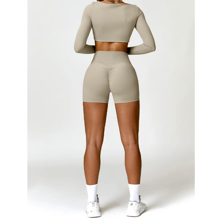 Buddha Stonesジム スポーツ ヨガ バックレス ブラ クロップ タンクトップ ショーツ - image 49