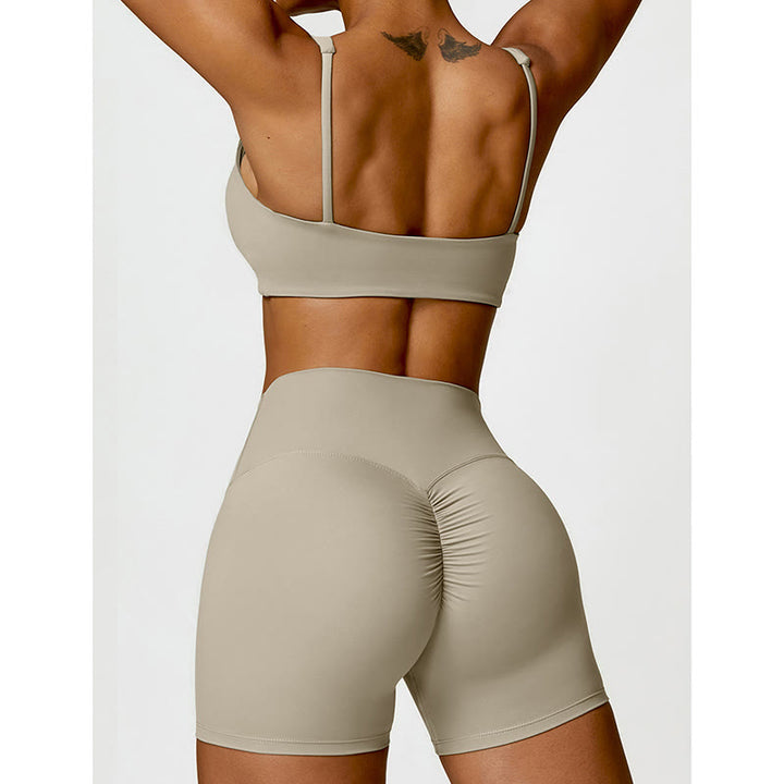 Buddha Stonesジム スポーツ ヨガ バックレス ブラ クロップ タンクトップ ショーツ - image 52