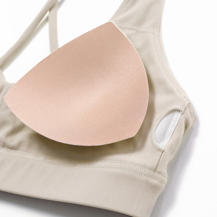 Buddha Stonesジム スポーツ ヨガ バックレス ブラ クロップ タンクトップ 通気性 ショーツ - image 33