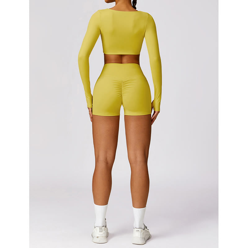 Buddha Stonesジム スポーツ ヨガ バックレス ブラ クロップ タンクトップ 通気性 ショーツ - image 41