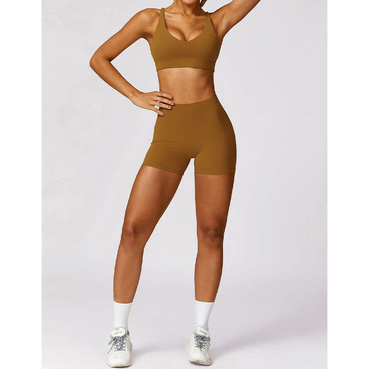 Buddha Stonesジム スポーツ ヨガ バックレス ブラ クロップ タンクトップ 通気性 ショーツ - image 51