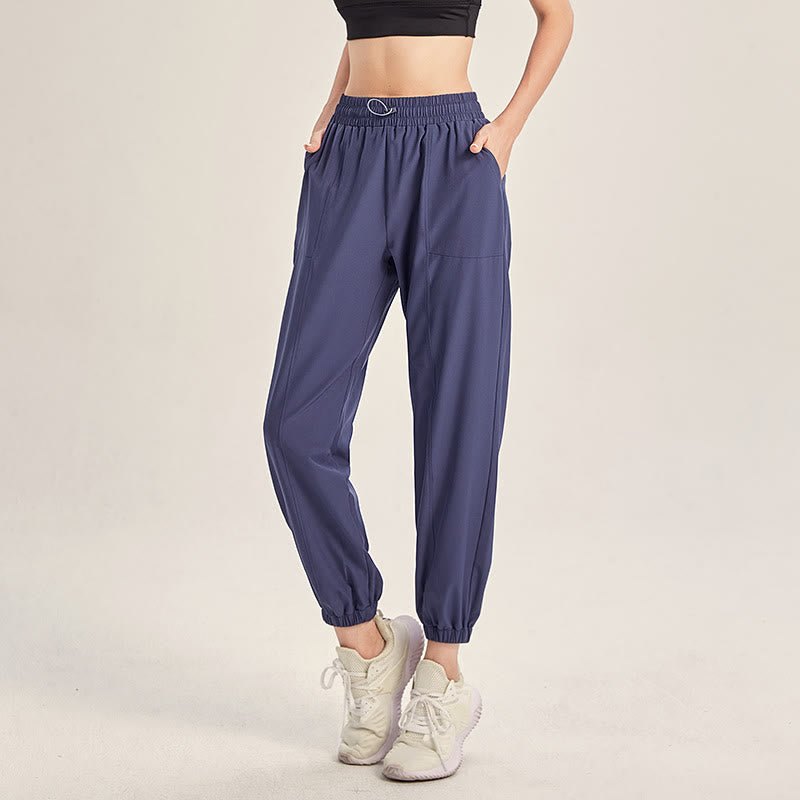Buddha Stonesフィットネス ヨガ スポーツ トラックパンツ ポケット付き - 青 - US18、 UK/AU22、 EU50 (5XL) - image 0