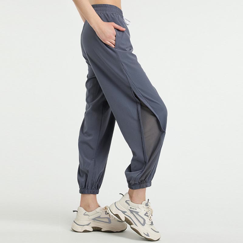 Buddha Stonesハイウエスト ルーズフィット ヨガ スポーツ トラックパンツ ポケット付き - 青 - US8-10、 UK/AU12-14、 EU40-42 (XL)  - image 0