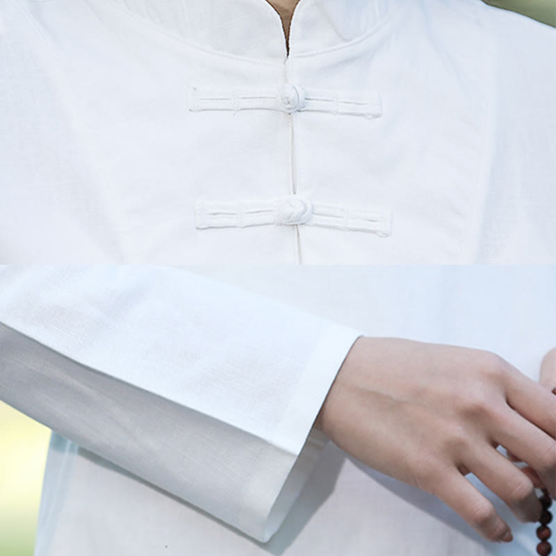 Buddha Stones 2点セット 半袖シャツ トップパンツ 瞑想 禅 太極拳 コットンリネン 衣類 レディース セット - image 15