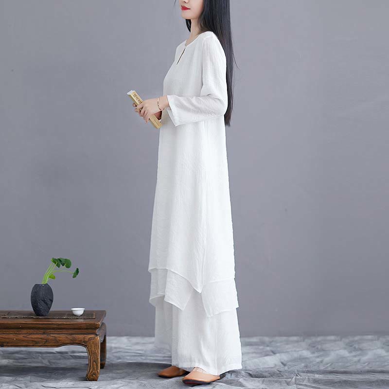 Buddha Stones2個セット 無地 ミディ丈 ワイドレッグパンツ 瞑想 スピリチュアル 禅 ヨガ ダンスウェア - image 7