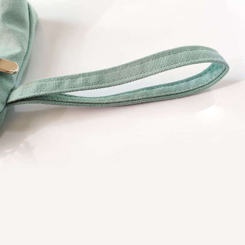 Buddha Stones小花梅桜鶴桃花刺繍キャンバスウォレットショッピング財布 - image 6