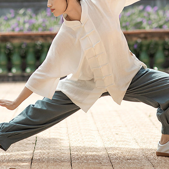 Buddha Stones無地 カエルボタン 瞑想 祈り スピリチュアル 禅 太極拳 気功 練習 ユニセックス 服セット - image 4