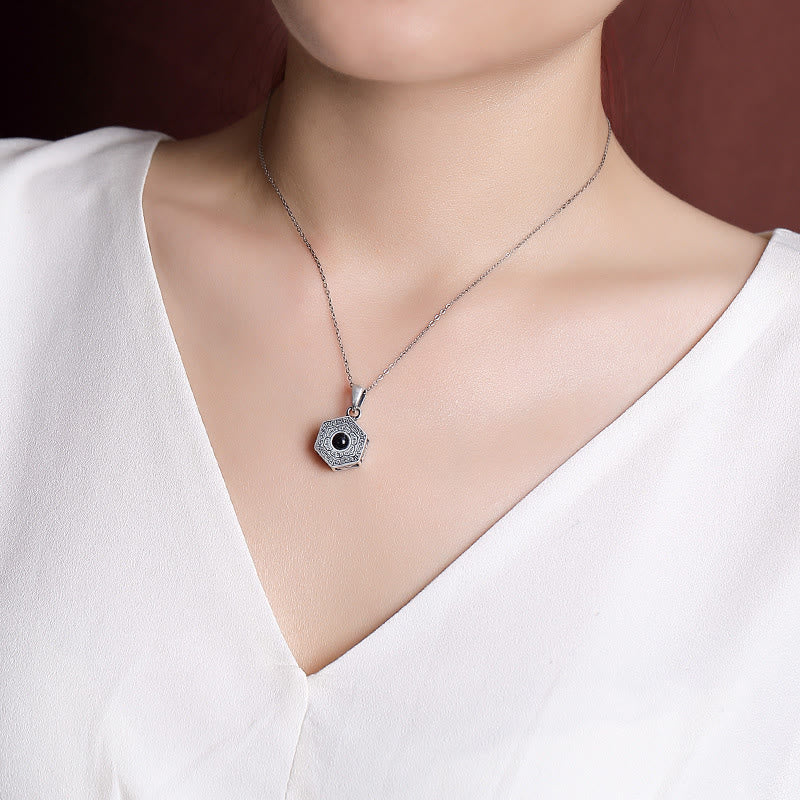 Buddha Stones990 スターリングシルバー チベットオーム・マニ・パドメ・フムロータスラブプロジェクションネックレスペンダント - image 7