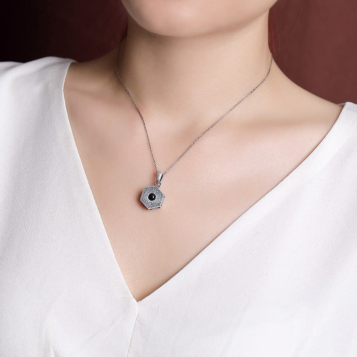 Buddha Stones990 スターリングシルバー チベットオーム・マニ・パドメ・フムロータスラブプロジェクションネックレスペンダント - image 7