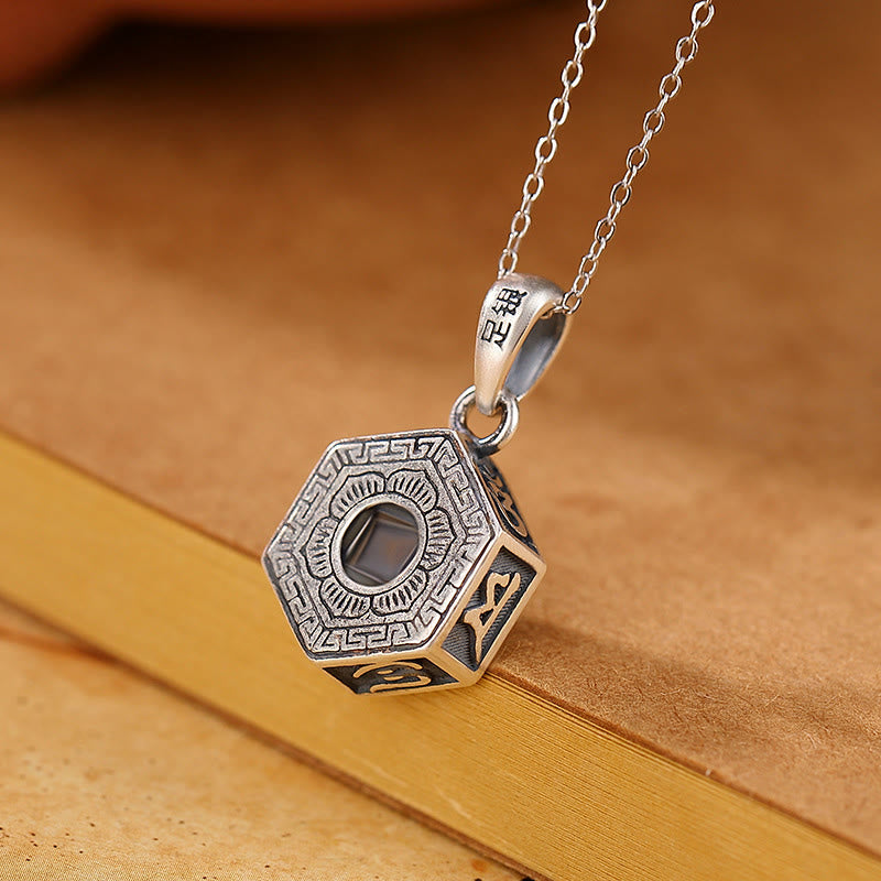 Buddha Stones990 スターリングシルバー チベットオーム・マニ・パドメ・フムロータスラブプロジェクションネックレスペンダント - image 4