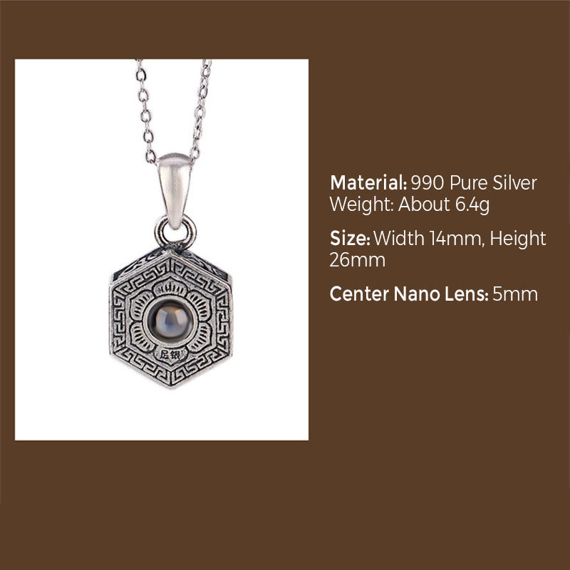 Buddha Stones990 スターリングシルバー チベットオーム・マニ・パドメ・フムロータスラブプロジェクションネックレスペンダント - image 8