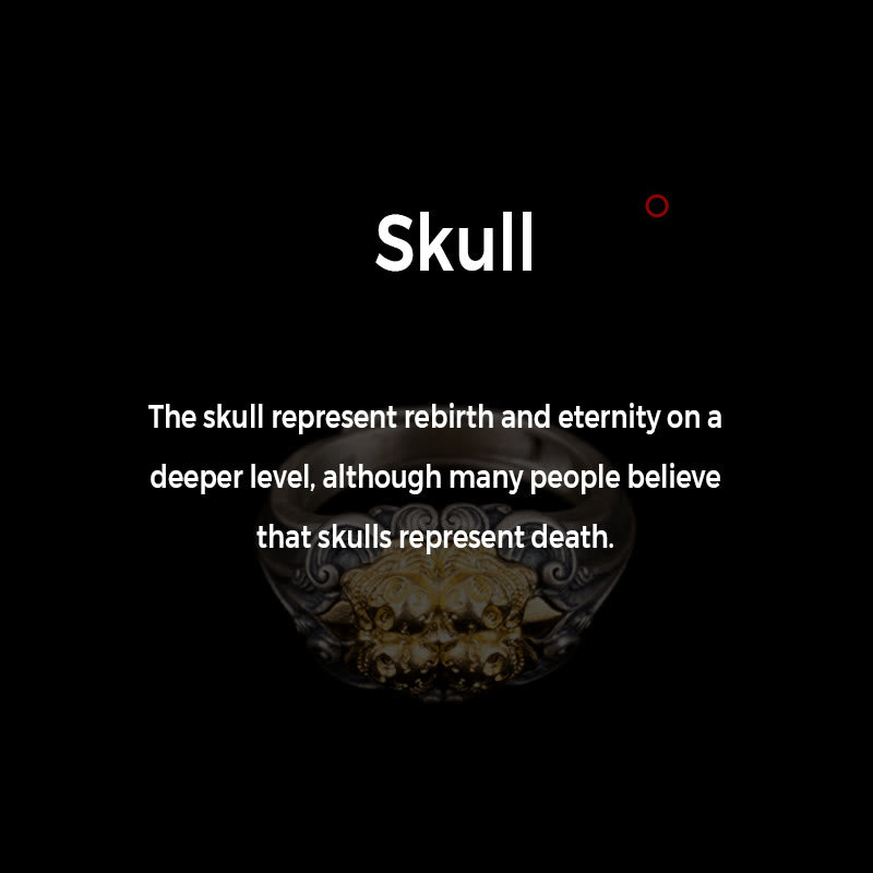 Buddha Stones925スターリングシルバー チベットスカルプロテクション 調節可能リング - image 8