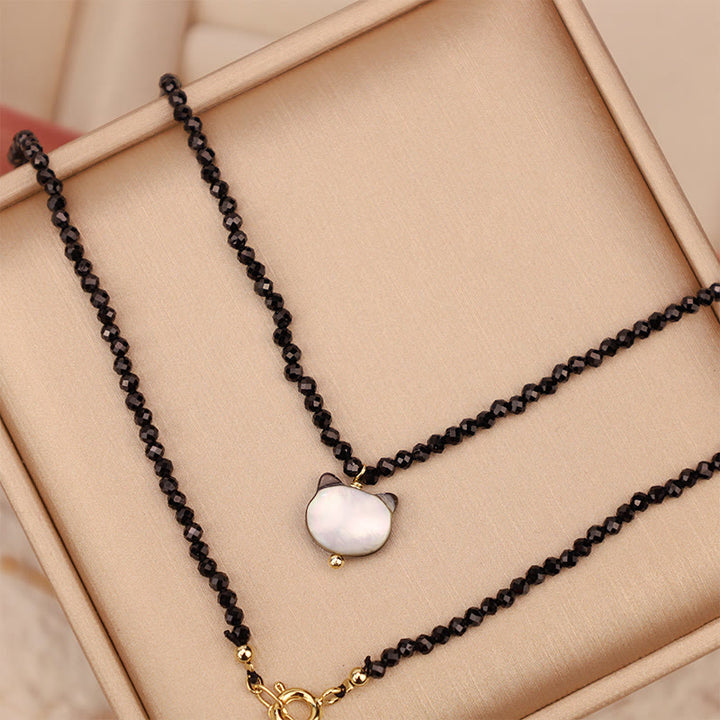 Buddha Stonesブラックスピネル キュートキャット チョーカーネックレス - image 12
