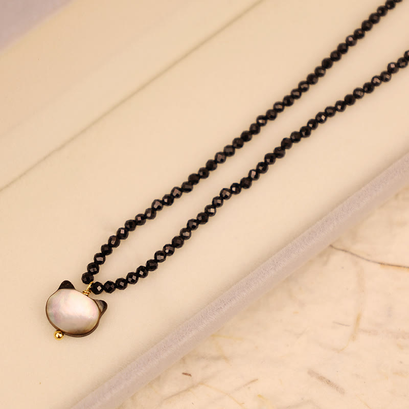 Buddha Stonesブラックスピネル キュートキャット チョーカーネックレス - image 14