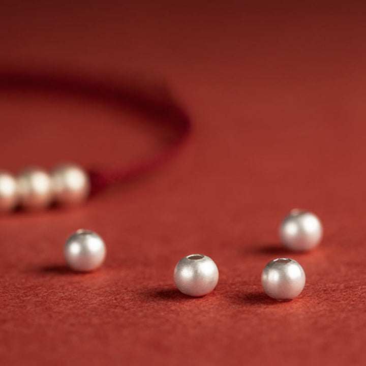 Buddha Stones925 スターリングシルバー 3ビーズ プロテクションストリングブレスレット アンクレット - image 6