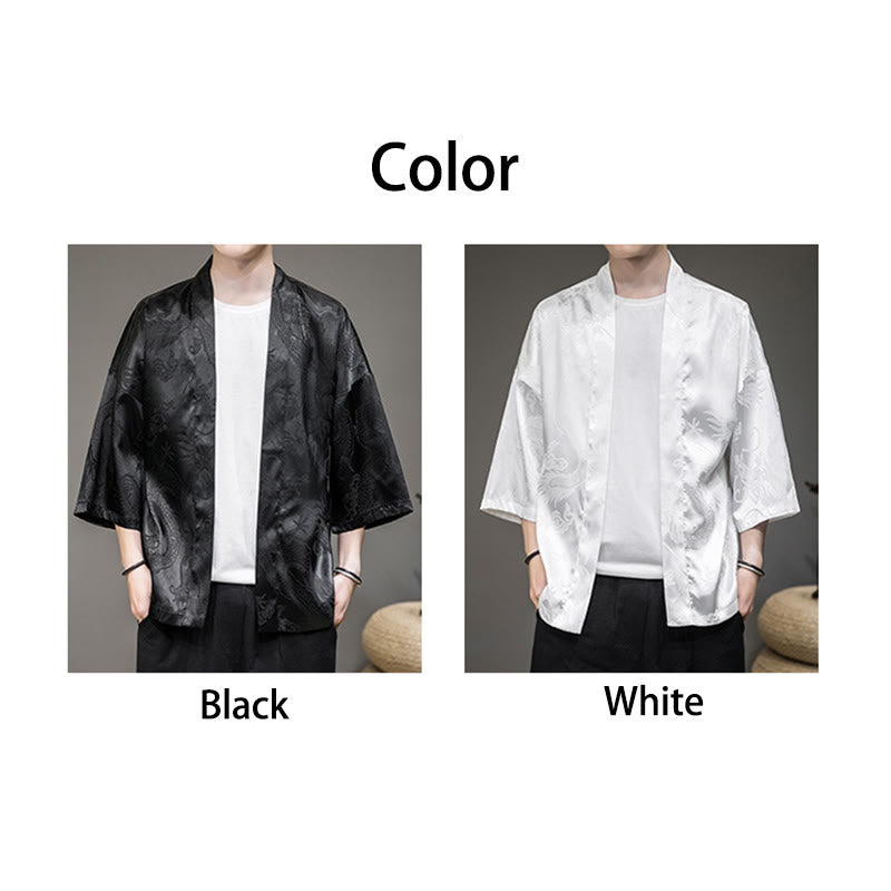 Buddha Stones中国龍 オープンフロントジャケット メンズ 着物 - image 15