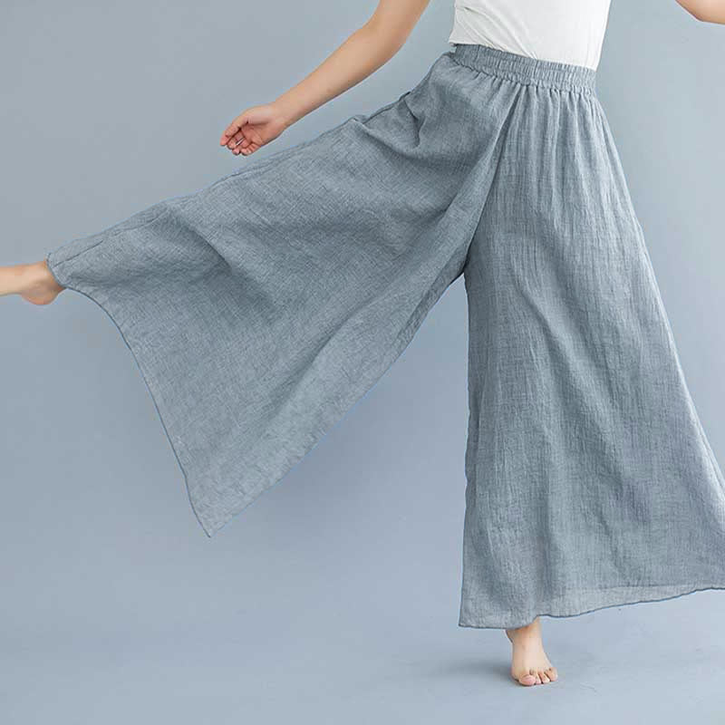 Buddha Stonesレディース カジュアル ゆったり コットン リネン ワイドレッグ パンツ ヨガ ダンス用 - image 14