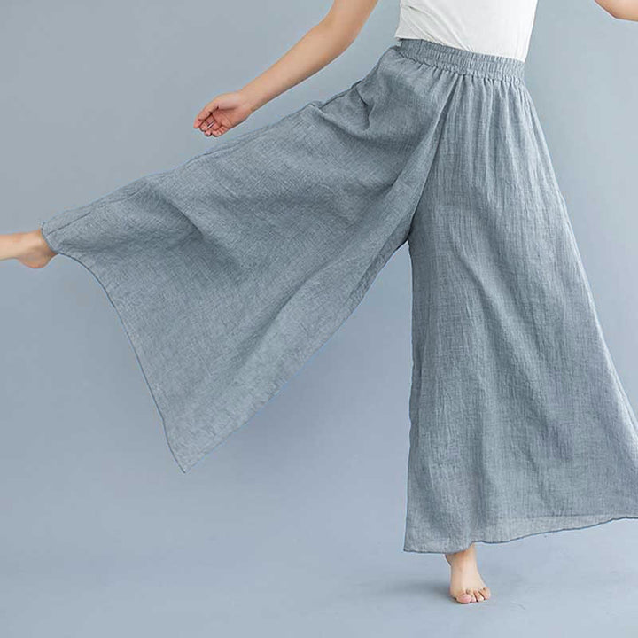Buddha Stonesレディース カジュアル ゆったり コットン リネン ワイドレッグ パンツ ヨガ ダンス用 - image 14