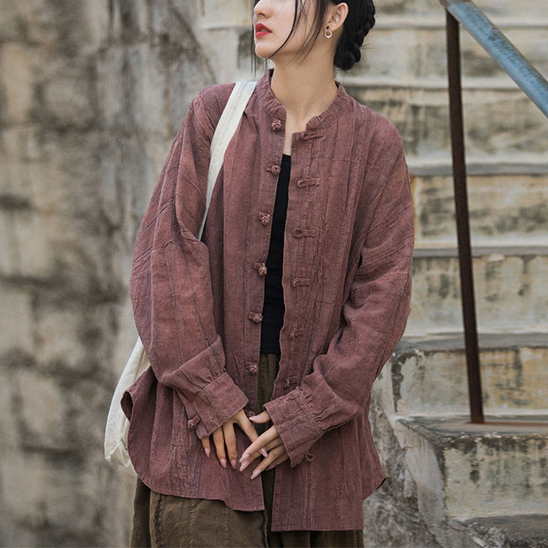 Buddha Stonesタイダイ フロッグボタン 長袖 禅瞑想 オープンフロント ジャケット - レッド(トップスのみ) - US4-14、 UK/AU8-18、 EU36-46 (F) - image 28