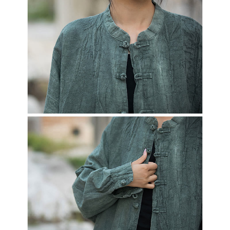 Buddha Stonesタイダイ フロッグボタン 長袖 禅瞑想 オープンフロント ジャケット - image 16