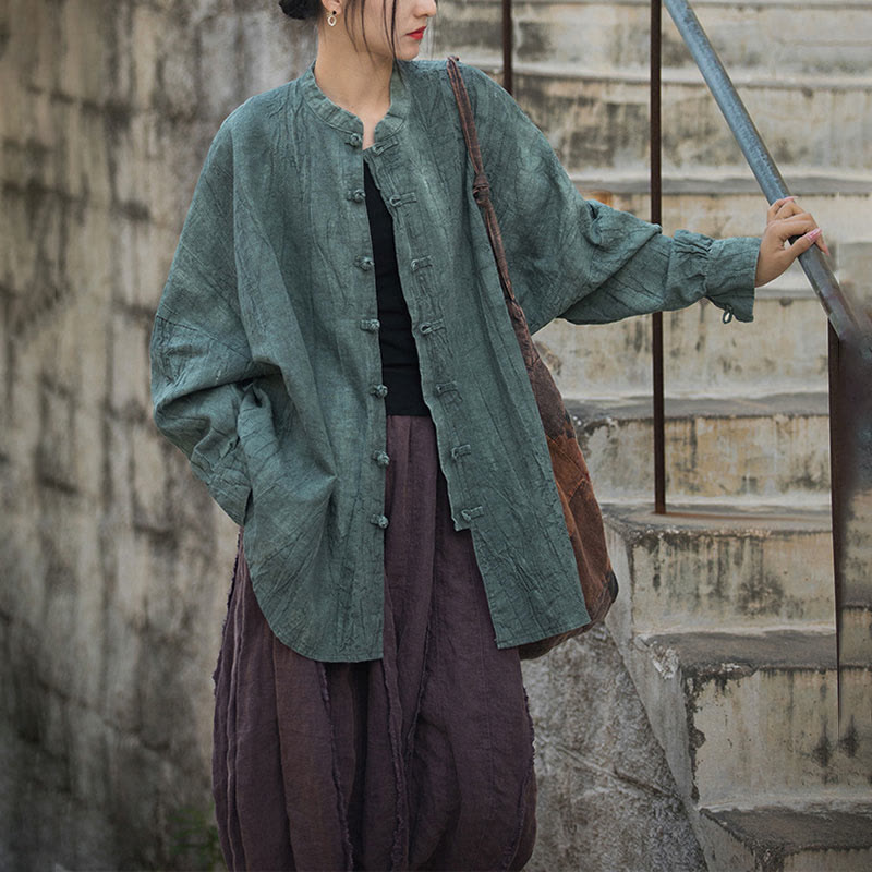 Buddha Stonesタイダイ フロッグボタン 長袖 禅瞑想 オープンフロント ジャケット - image 13