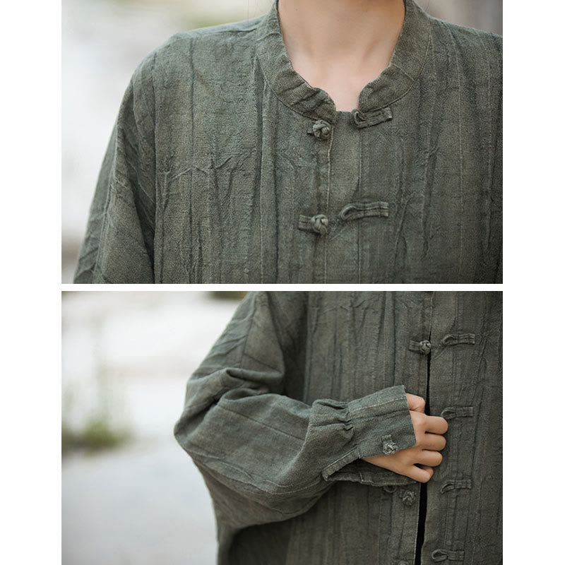 Buddha Stonesタイダイ フロッグボタン 長袖 禅瞑想 オープンフロント ジャケット - image 21