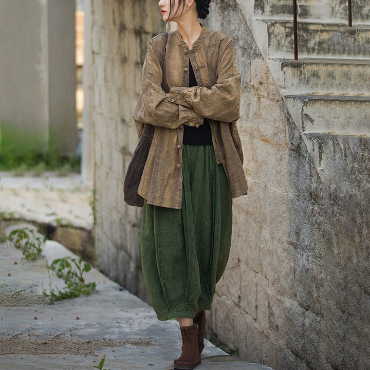 Buddha Stonesタイダイ フロッグボタン 長袖 禅瞑想 オープンフロント ジャケット - image 3