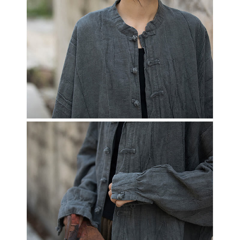 Buddha Stonesタイダイ フロッグボタン 長袖 禅瞑想 オープンフロント ジャケット - image 36