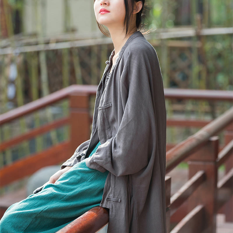 Buddha Stonesカエルボタン 長袖 禅瞑想 オープンフロント ジャケット ポケット付き - image 18