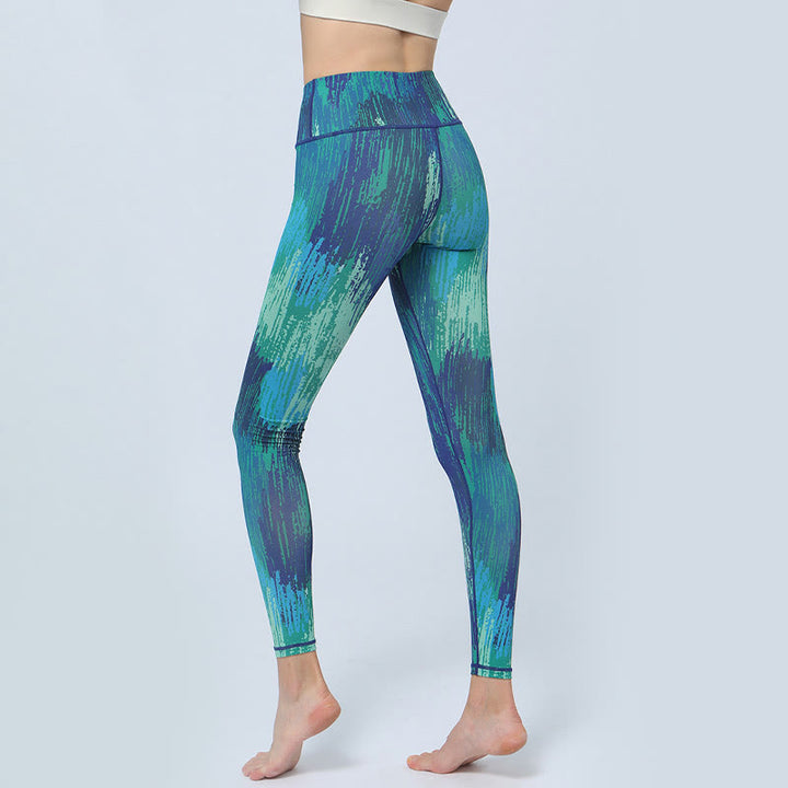 Buddha Stonesのプリント スポーツ フィットネス ヨガ ハイウエスト レギンス レディース ヨガパンツ - image 8