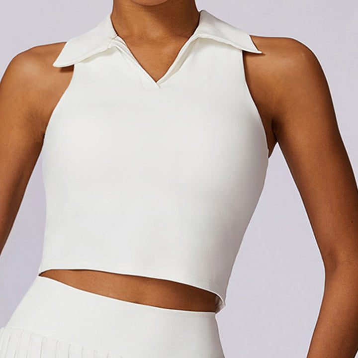 Buddha Stonesポロカラー クロップタンクトップ テニススカート プリーツショーツ ポケット付き スポーツ ヨガウェア - image 28