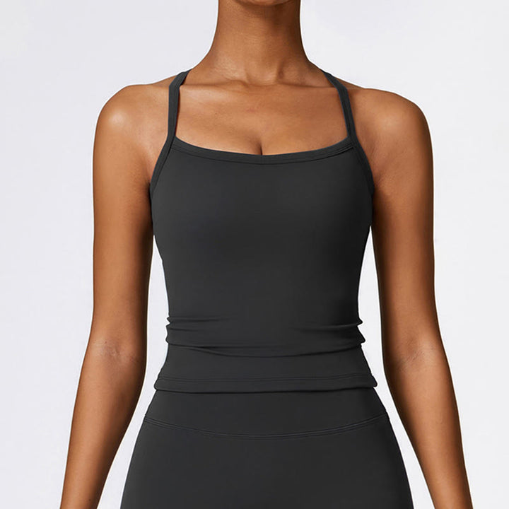 Buddha Stones無地 クロップ タンクトップ ハイウエスト ショーツ スポーツ フィットネス ジム ヨガ ウェア - image 19