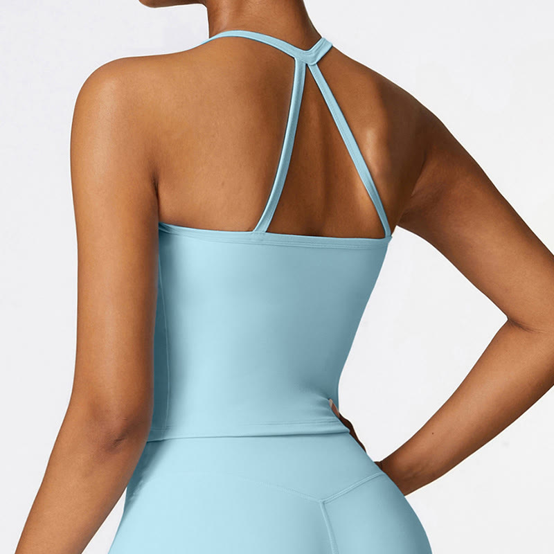 Buddha Stones無地 クロップ タンクトップ ハイウエスト ショーツ スポーツ フィットネス ジム ヨガ ウェア - image 40