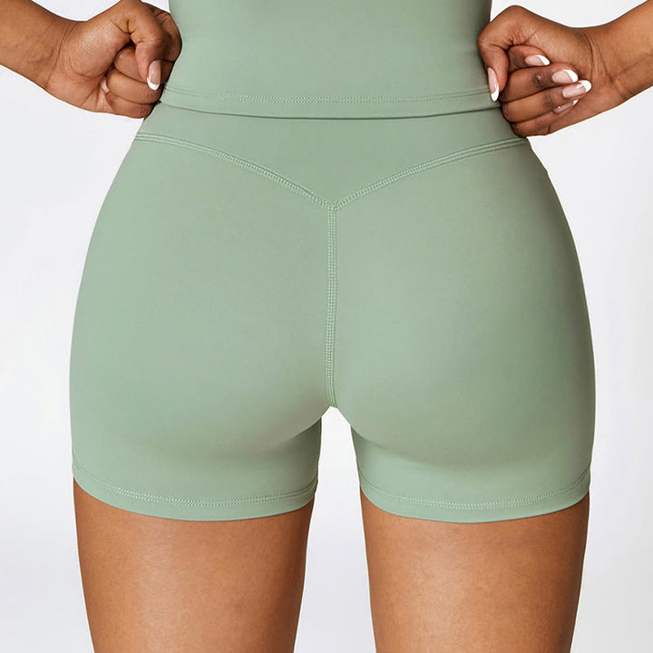 Buddha Stones無地 クロップ タンクトップ ハイウエスト ショーツ スポーツ フィットネス ジム ヨガ ウェア - image 60