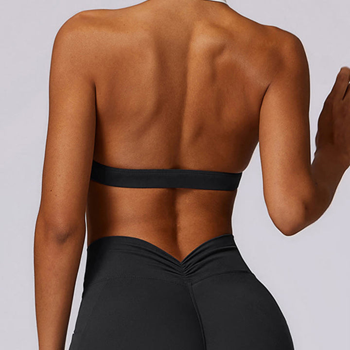 Buddha Stones無地 ホルターネック ブラ 長袖 クロップ タンクトップ パンツ スポーツ フィットネス ジム ヨガ 衣装 - image 20